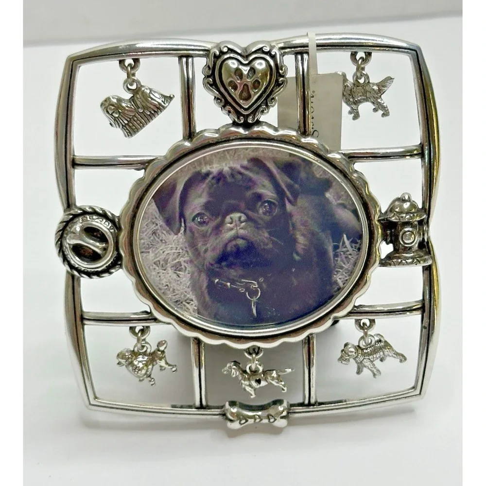 Brighton‎ Pedigree Dogs Silver Metal Photo Picture Frame Dog Charms NEW